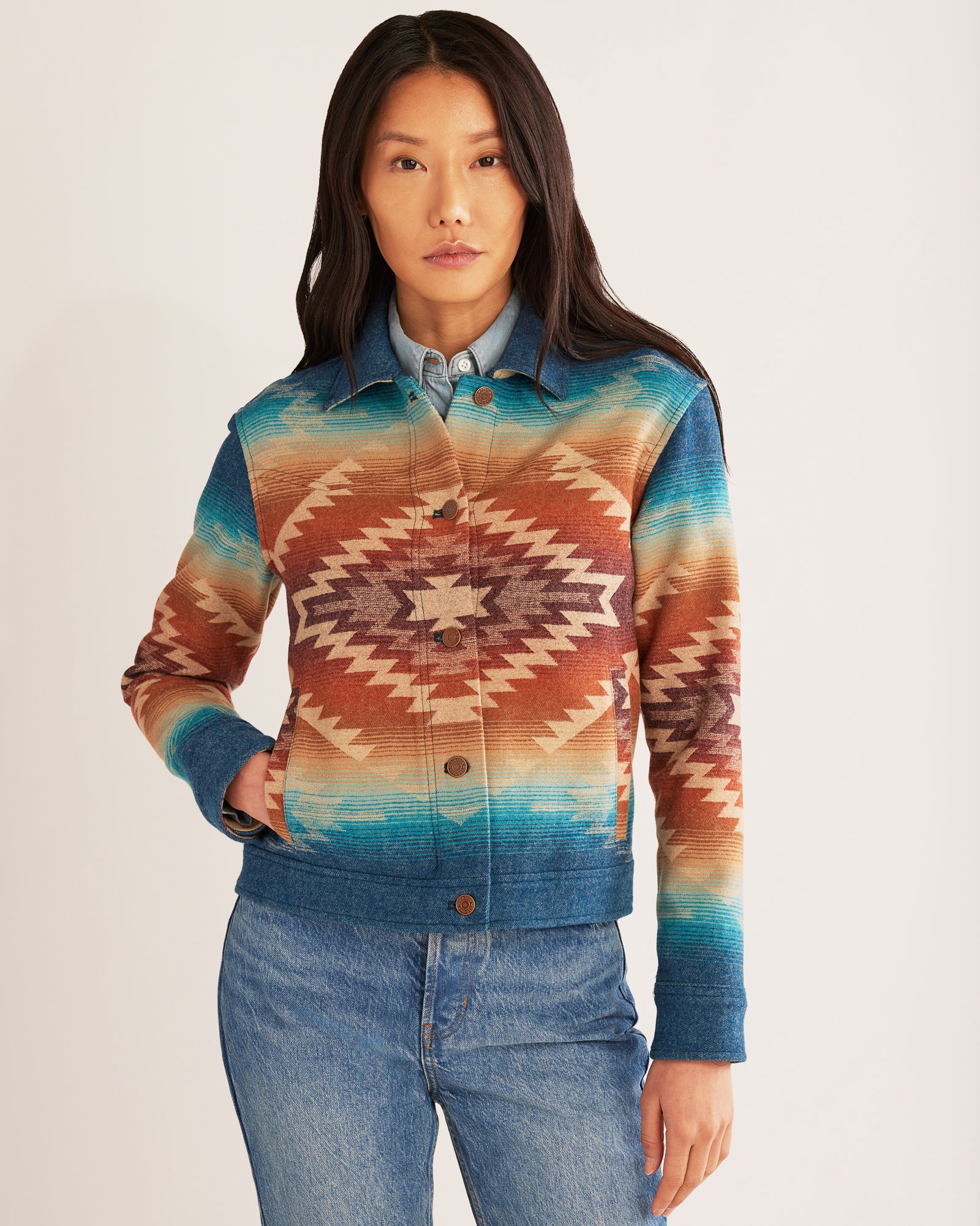 Canyon Wool Jacket <br> Turquoise Pagosa Springs