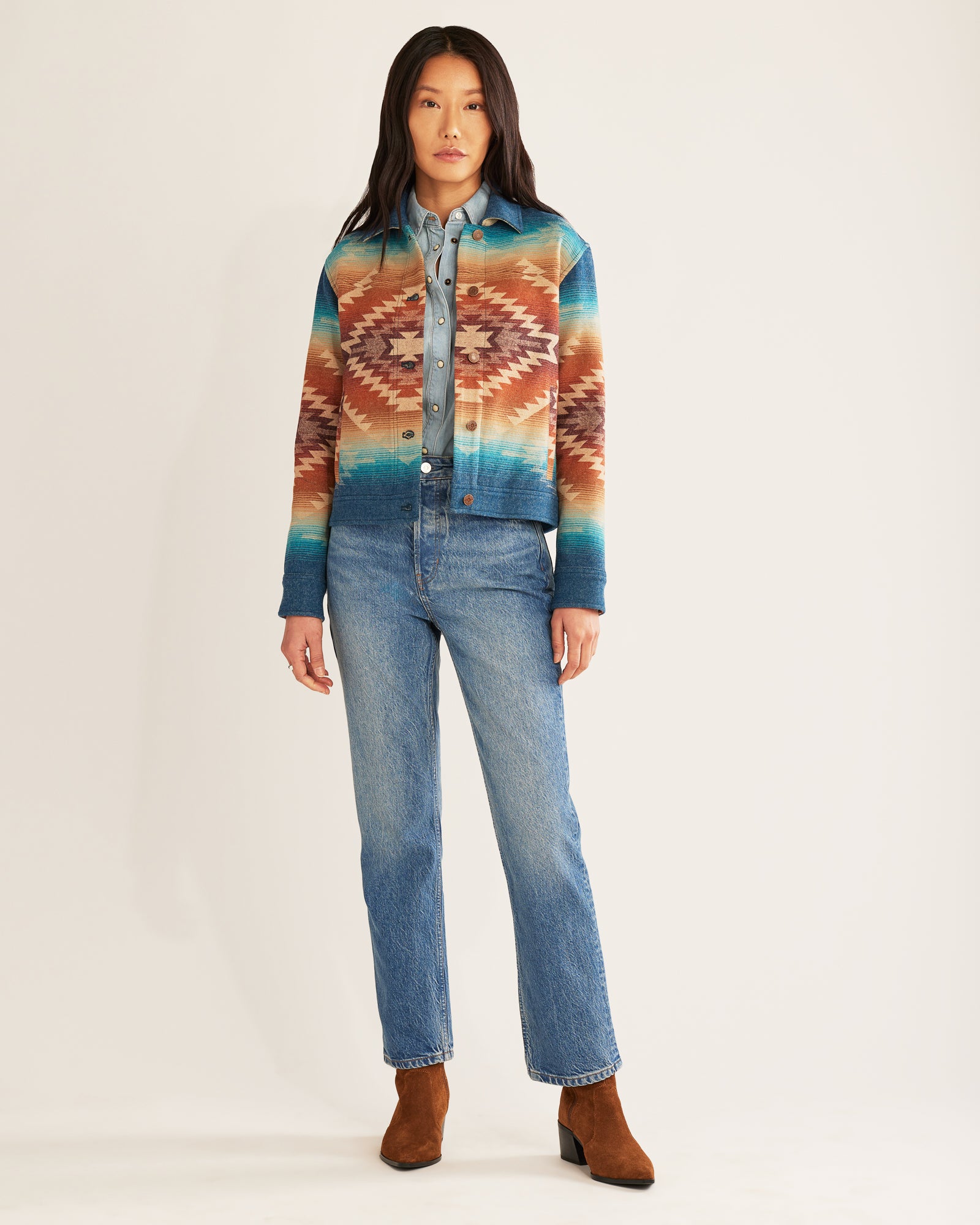 Canyon Wool Jacket <br> Turquoise Pagosa Springs