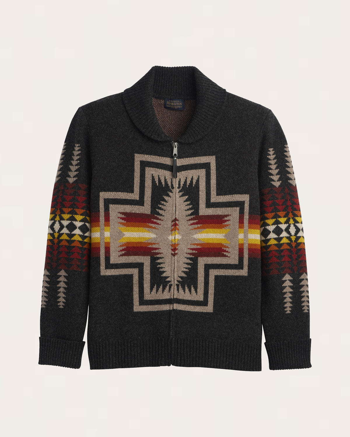 MEN'S HARDING ZIP LAMBSWOOL CARDIGAN<br>OXFORD