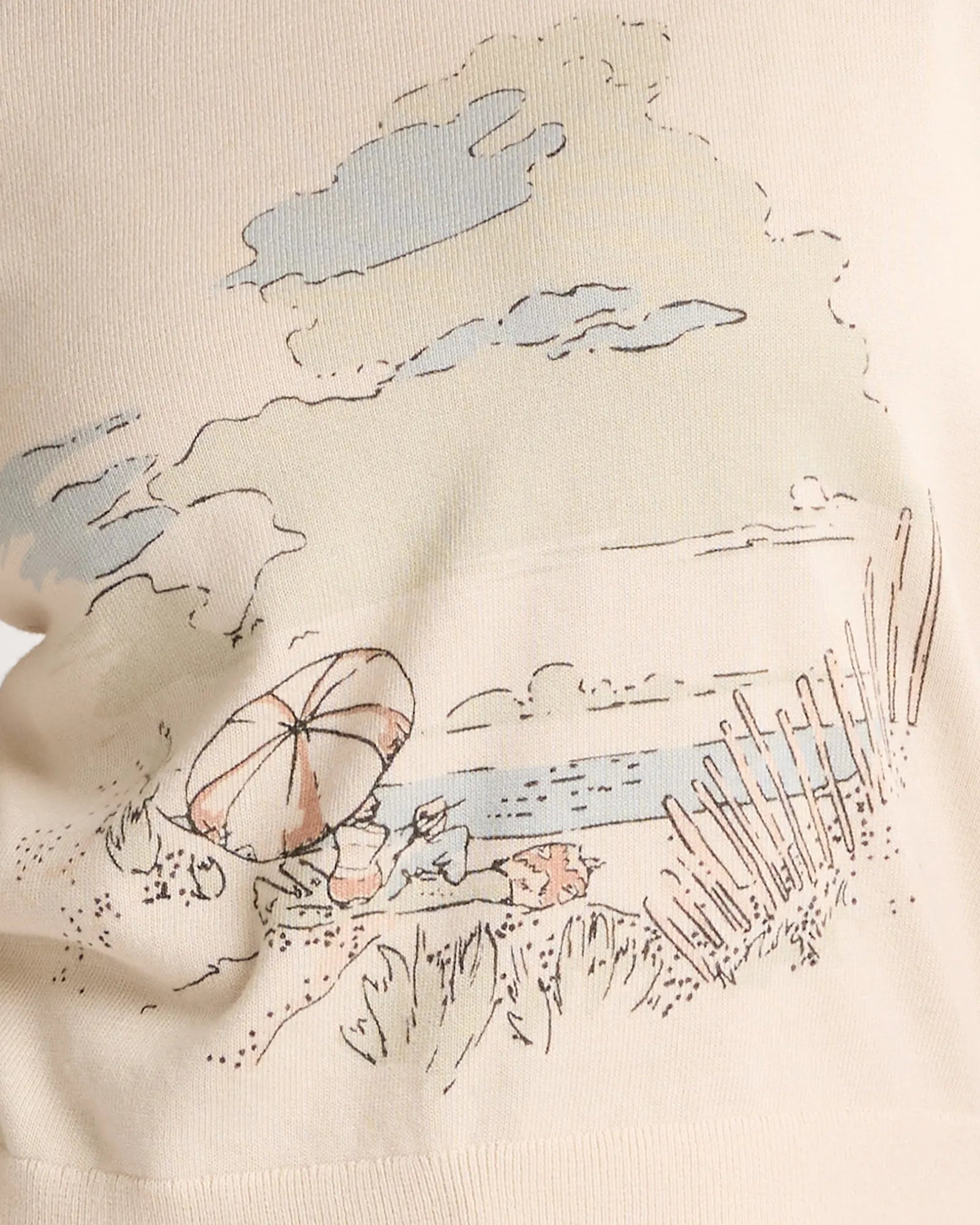 WOMEN'S COASTAL COTTON SWEATER<br>TAN MULTI