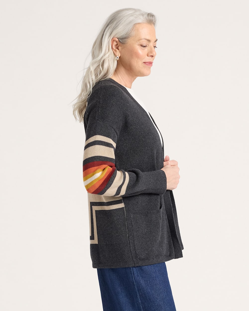 WOMEN'S SIERRA SPRINGS COTTON CARDIGAN<br>CHARCOAL HEATHER
