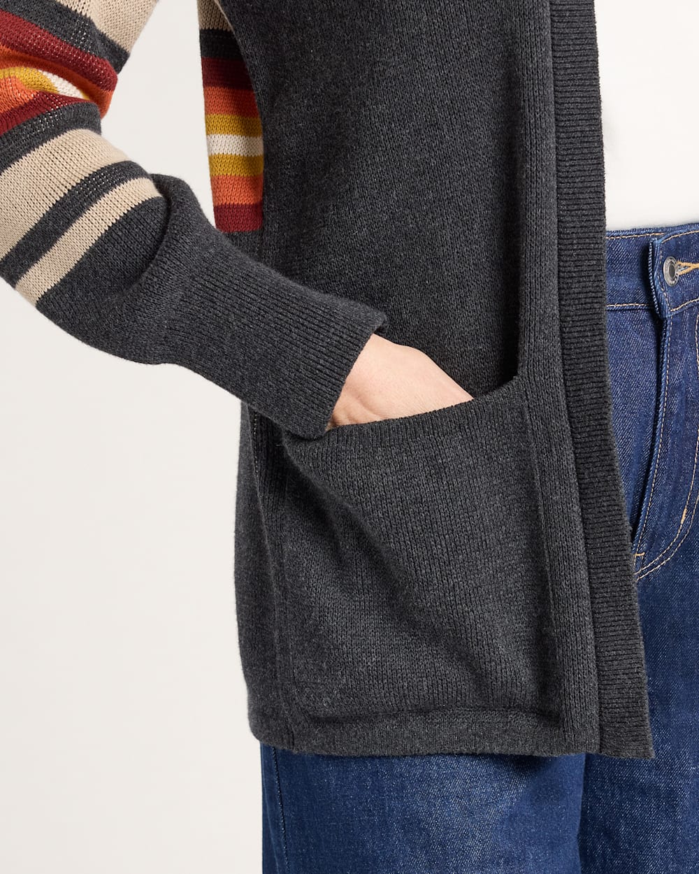 WOMEN'S SIERRA SPRINGS COTTON CARDIGAN<br>CHARCOAL HEATHER