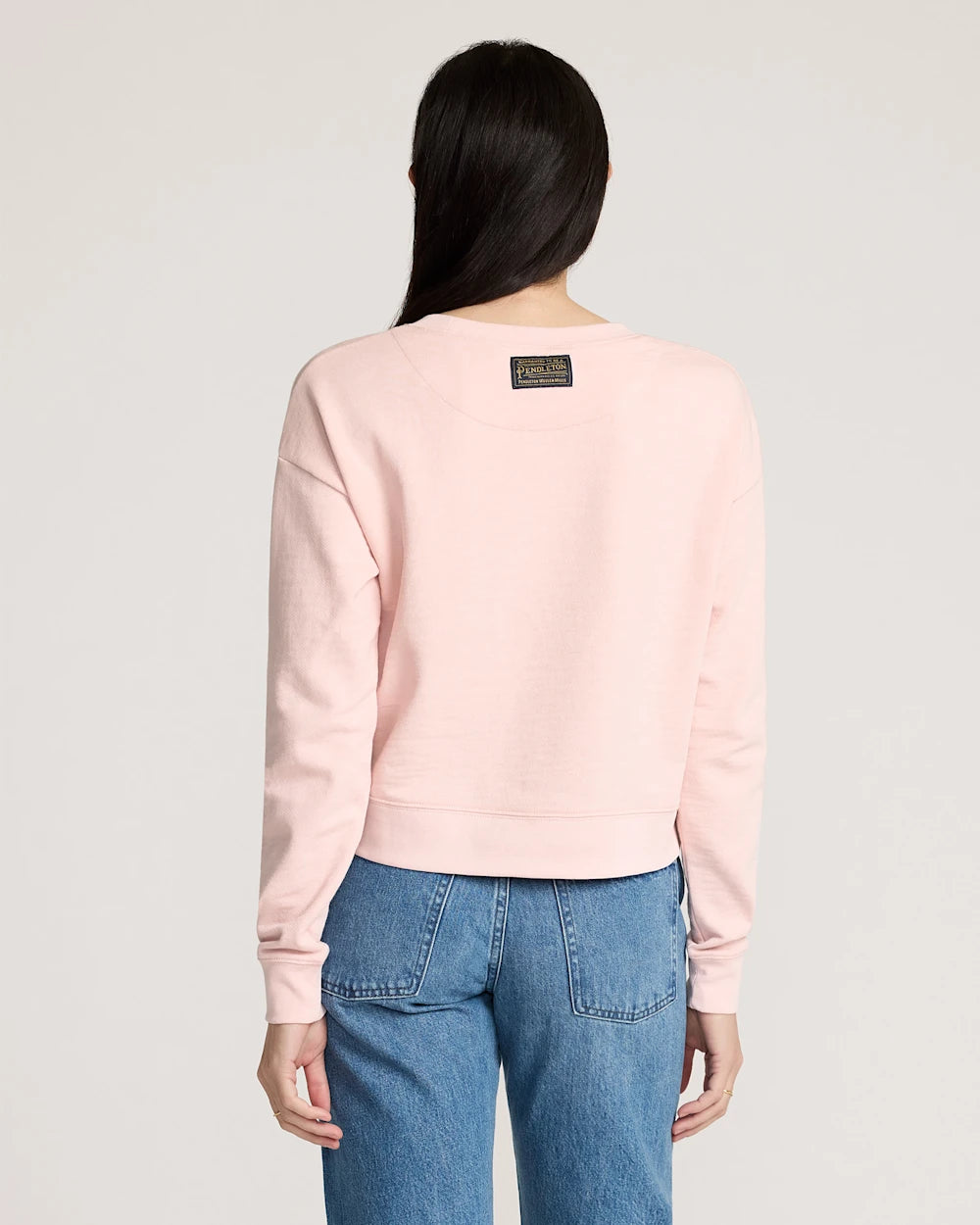 SAMPLE - WOMEN'S WESTERN GRAPHIC FRENCH TERRY PULLOVER<br>SOFT ROSE