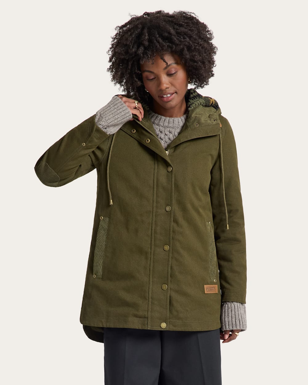 WOMEN'S CEDAR CREEK CANVAS PARKA<br>DARK OLIVE