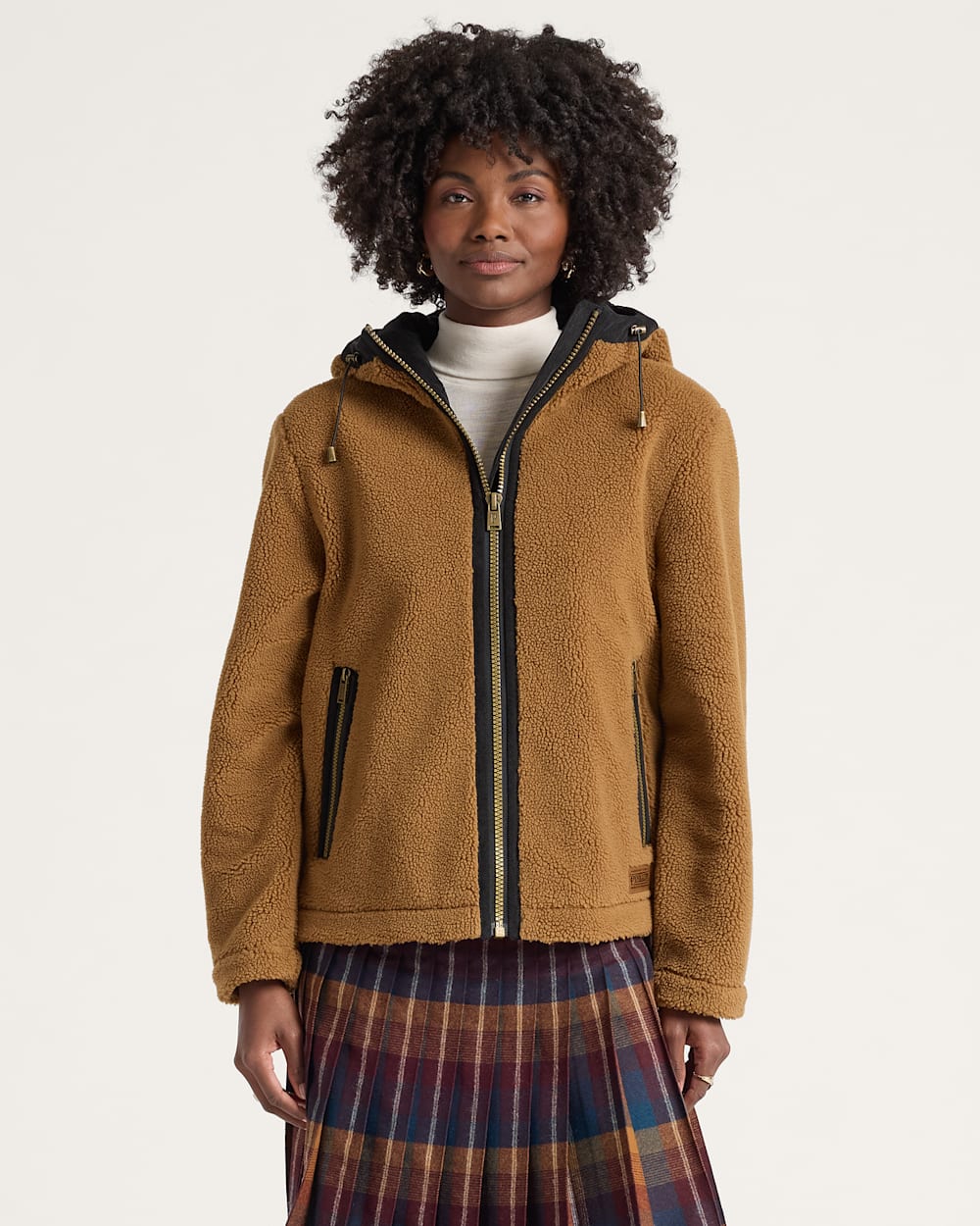 WOMEN'S AUTUMN STAR HOODED FLEECE JACKET<br>BRONZE