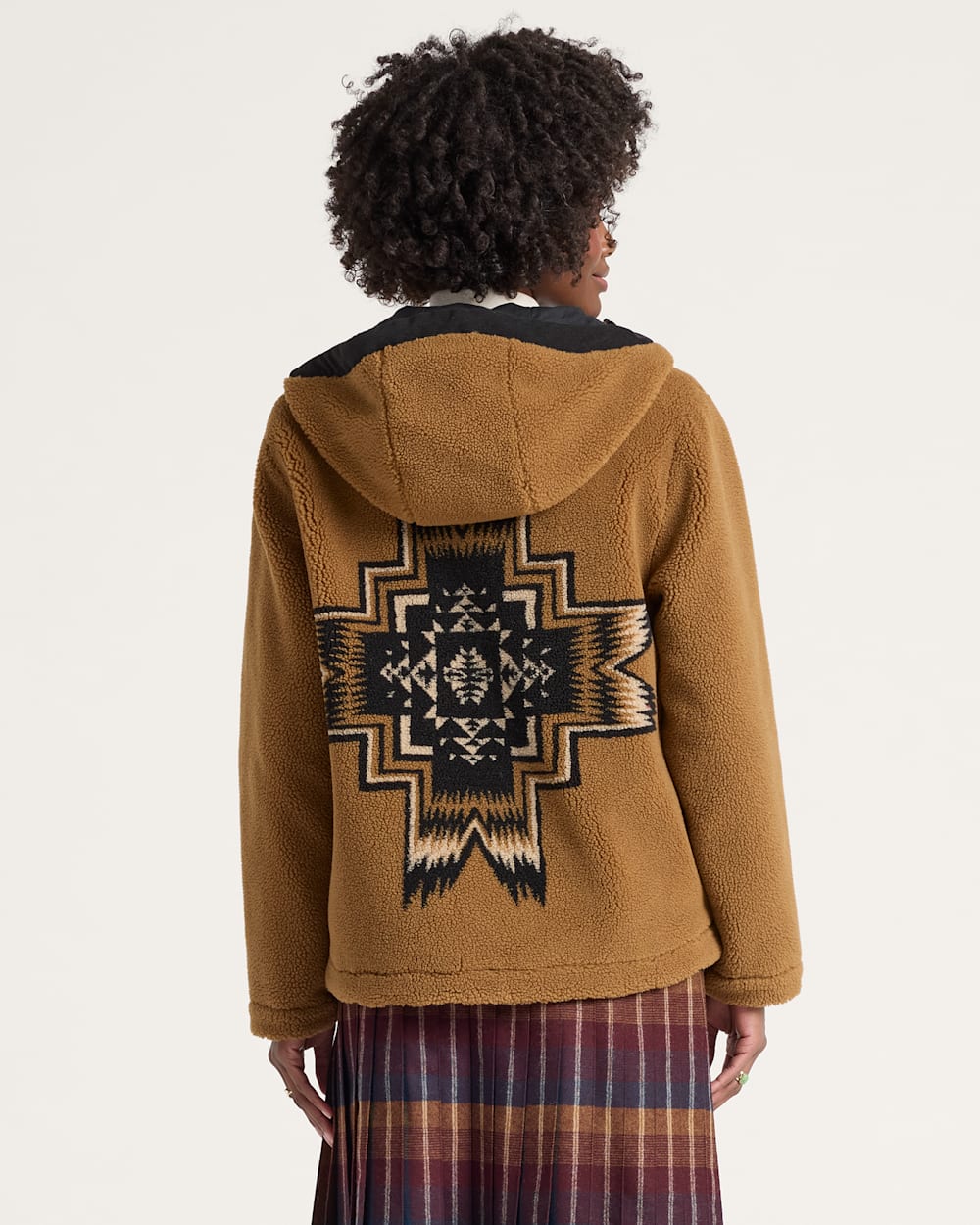 WOMEN'S AUTUMN STAR HOODED FLEECE JACKET<br>BRONZE