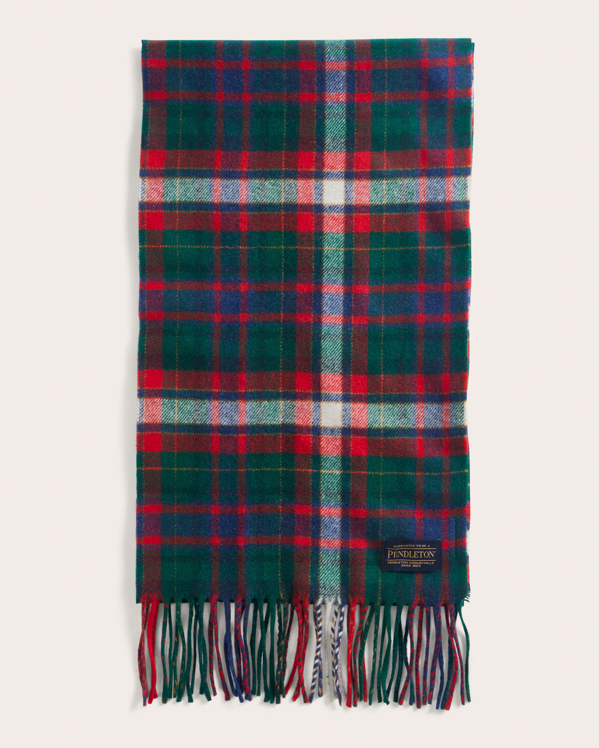 WHISPERWOOL MUFFLER<br>LAUREL GREEN/RED