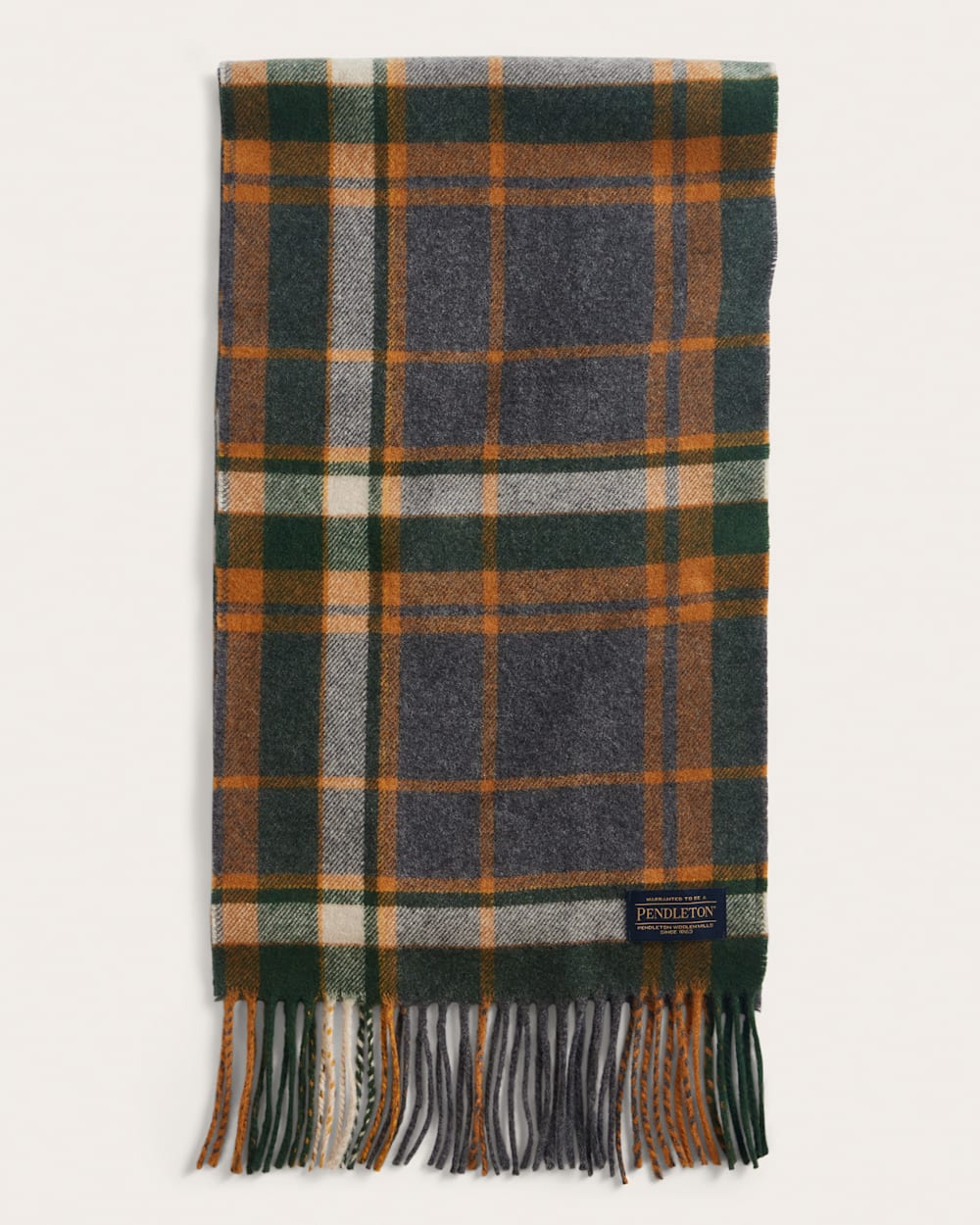 WHISPERWOOL MUFFLER<br>CHARCOAL MULTI PLAID