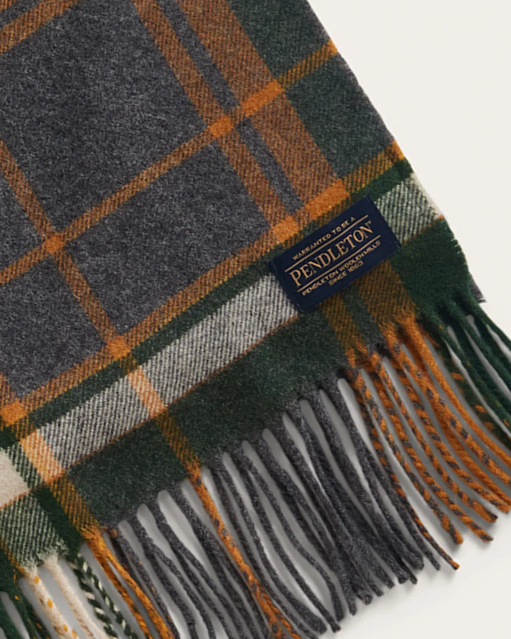 WHISPERWOOL MUFFLER<br>CHARCOAL MULTI PLAID