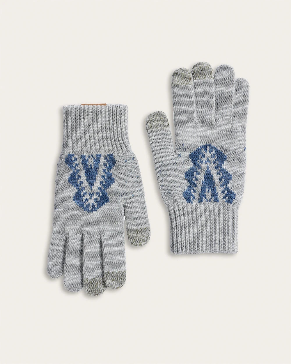 AUTUMN BIRCH MERINO KNIT TEXTING GLOVES<br>GREY