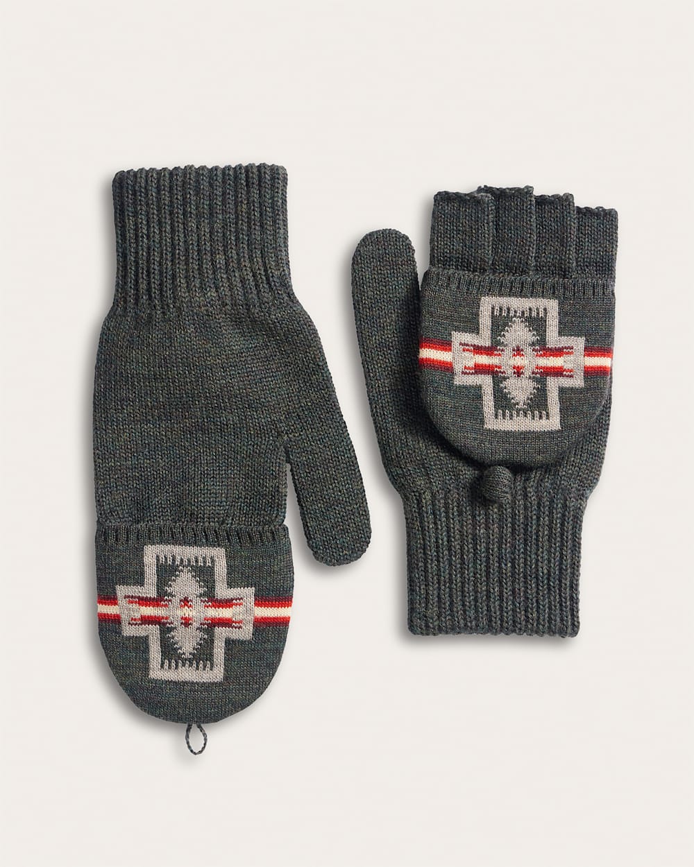 HARDING MERINO KNIT CONVERTIBLE MITTENS<br>OLIVE