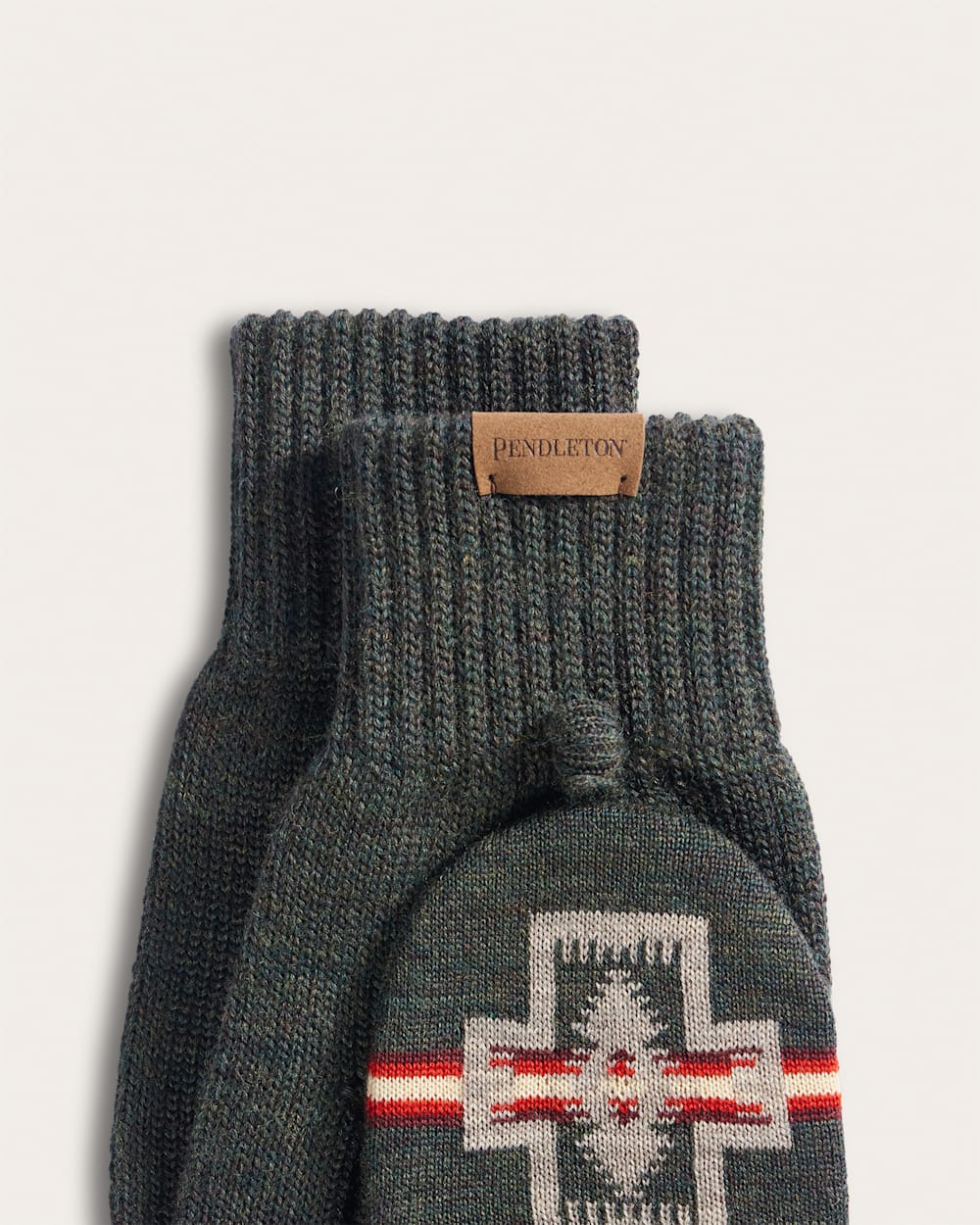 HARDING MERINO KNIT CONVERTIBLE MITTENS<br>OLIVE