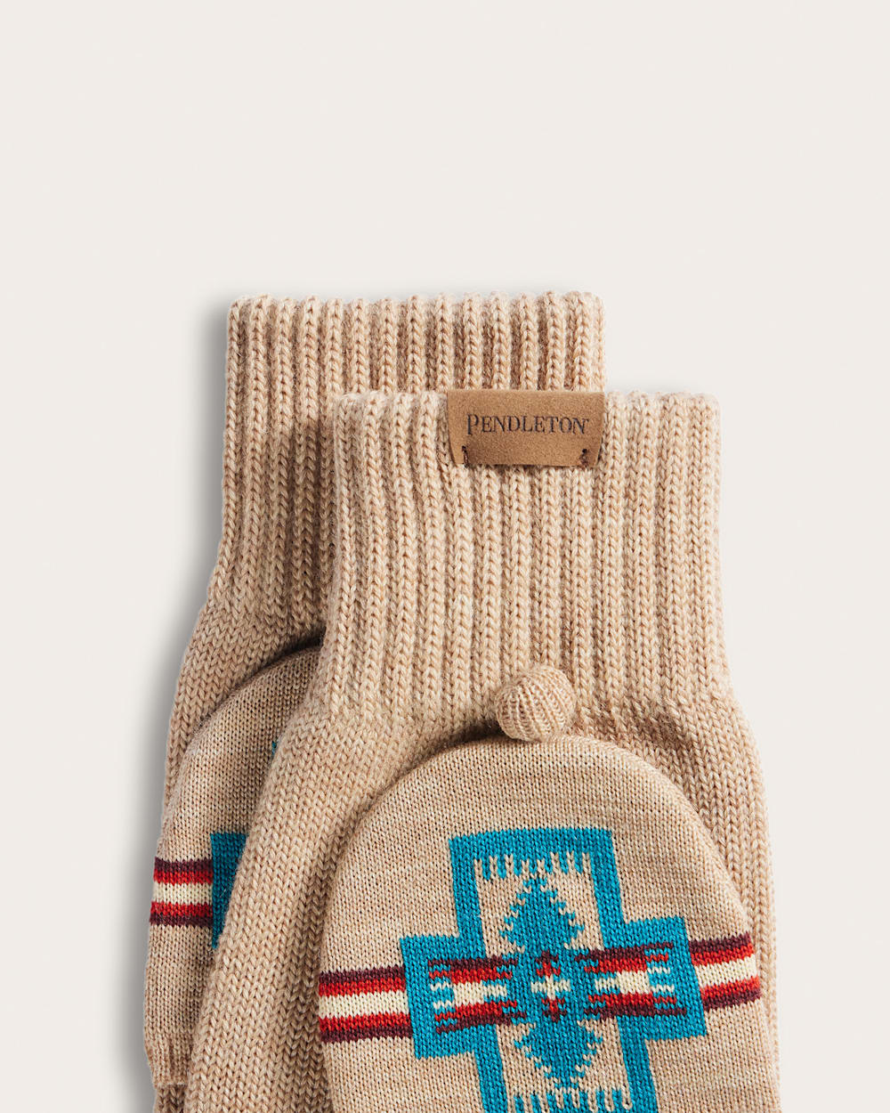 HARDING MERINO KNIT CONVERTIBLE MITTENS<br>BEIGE