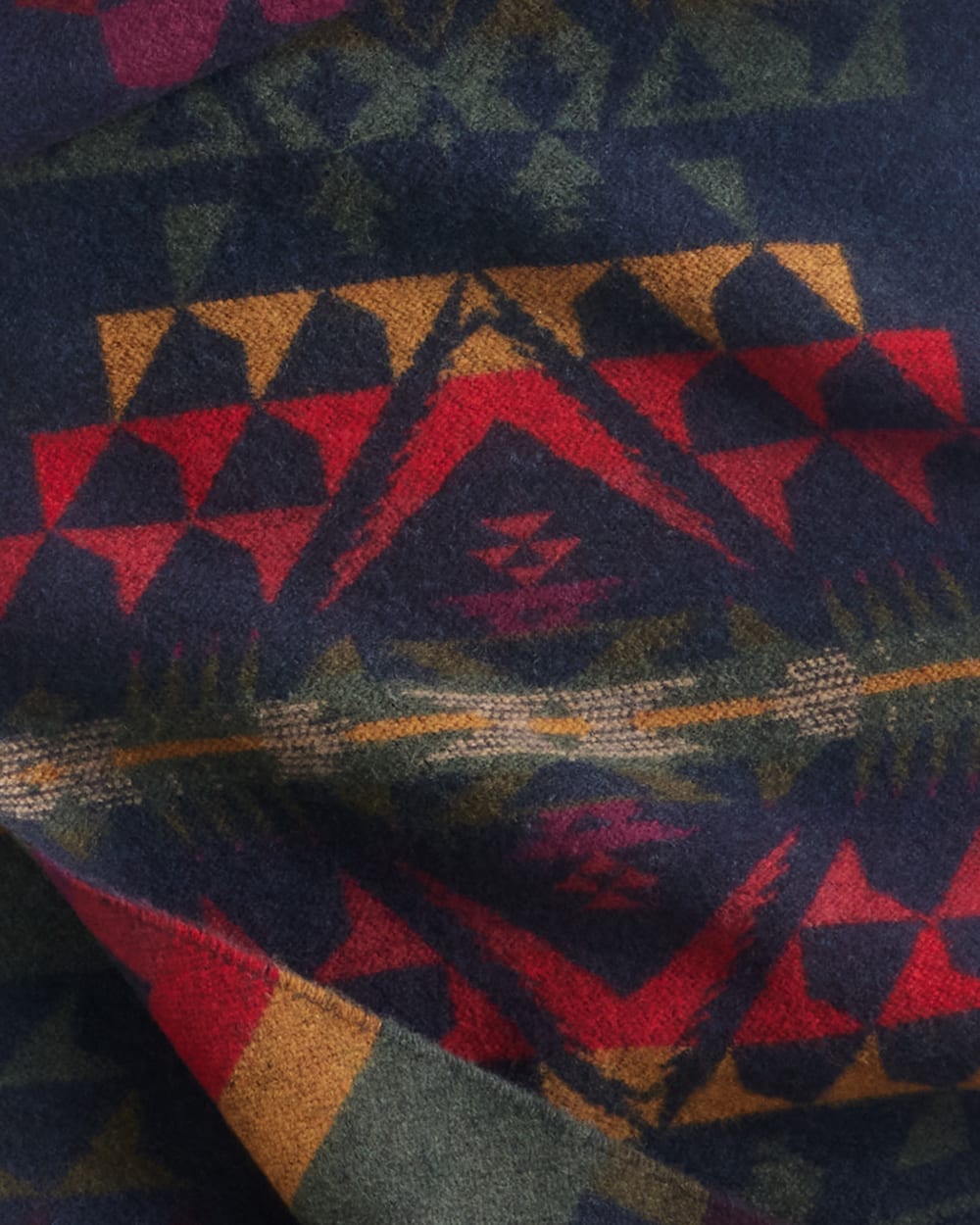 AUTUMN BIRCH WOOL SCARF<br>NAVY MULTI