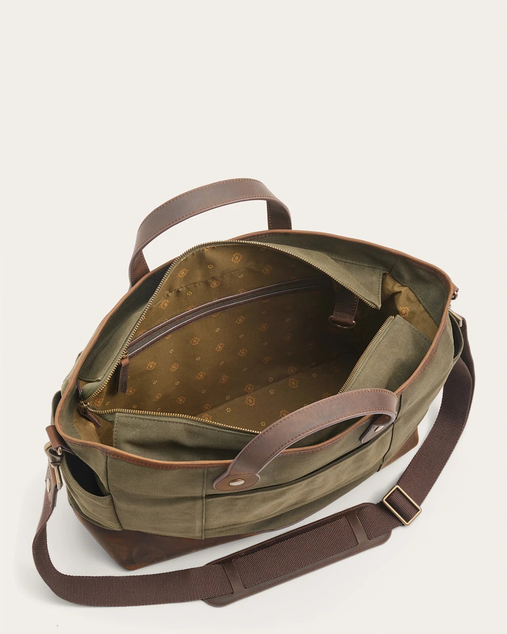 ODYSSEY WAXED CANVAS MESSENGER BAG<br>OLIVE
