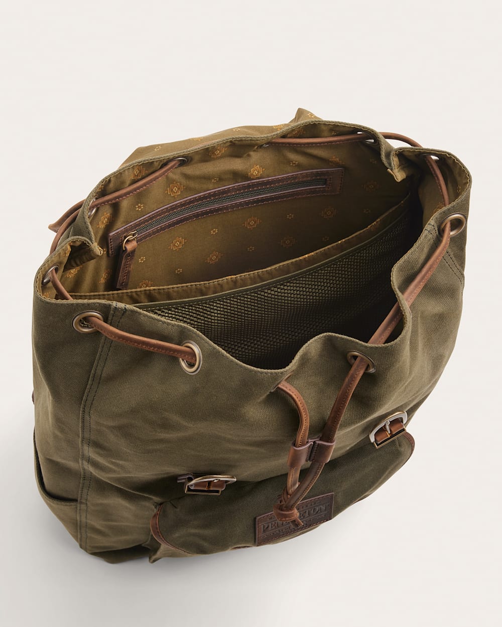 ODYSSEY WAXED CANVAS BACKPACK<br>OLIVE