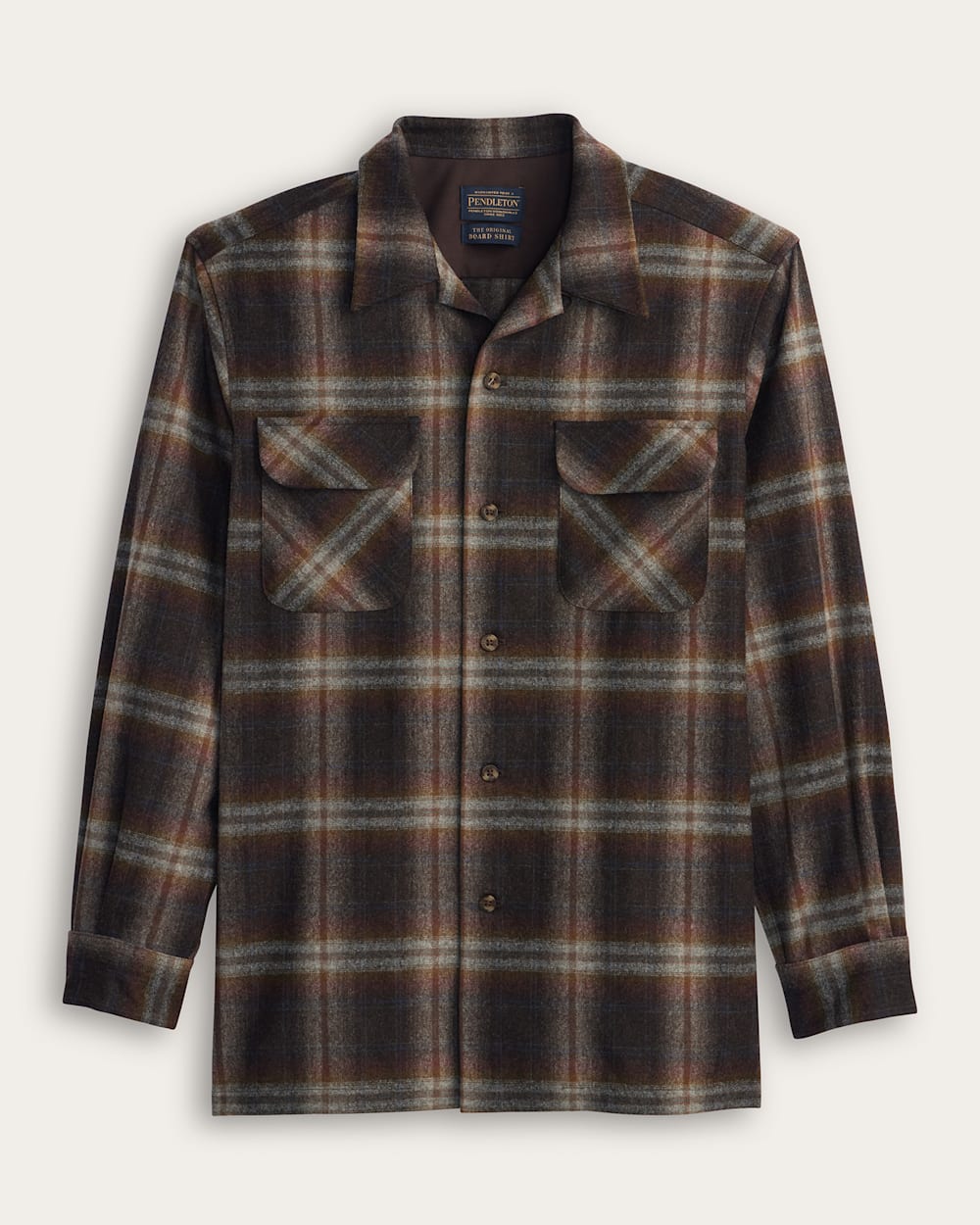 MEN'S PLAID BOARD SHIRT<br>GREY MIX/MULTI OMBRE