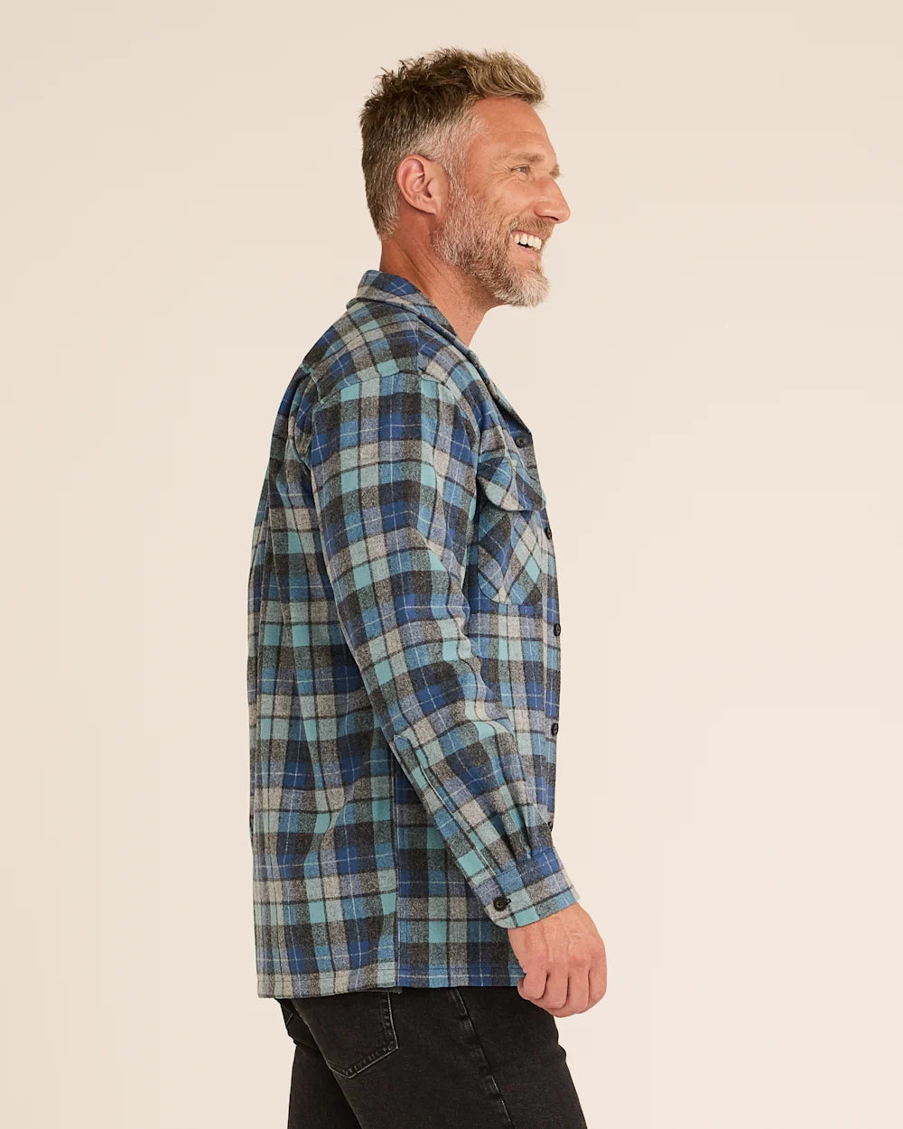 MEN'S PLAID BOARD SHIRT<br>BLUE ORIGINAL SURF PLAID