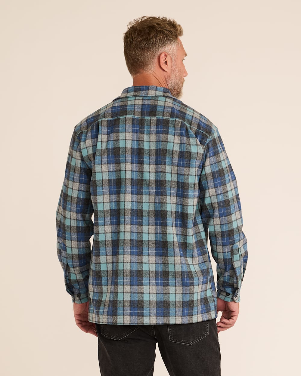 MEN'S PLAID BOARD SHIRT<br>BLUE ORIGINAL SURF PLAID