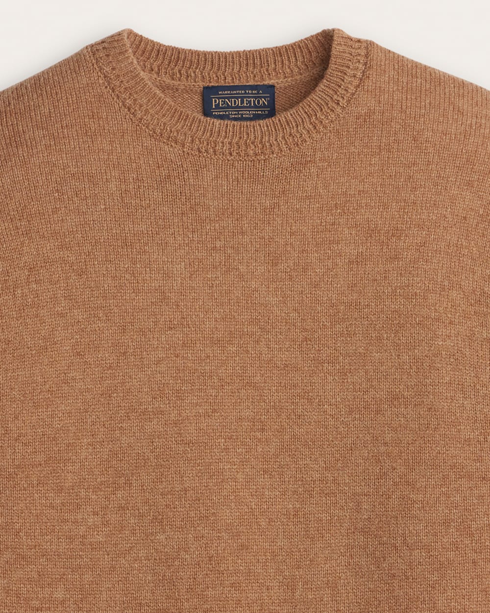 MEN'S SHETLAND COLLECTION SWEATER<br>TAN MIX