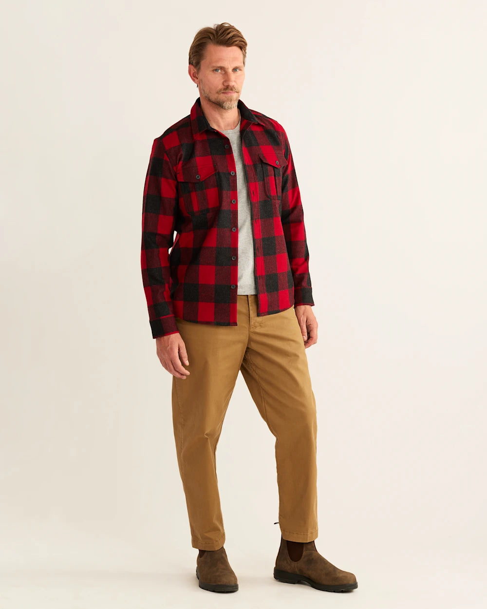 MEN'S BUFFALO CHECK SCOUT SHIRTRED/OXFORD
