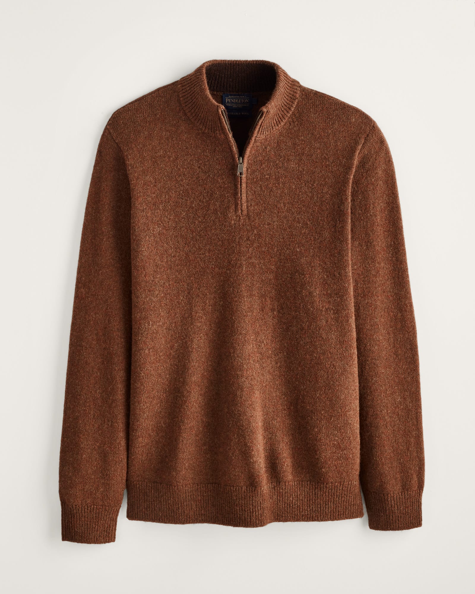 MEN'S SHETLAND COLLECTION HALF-ZIP SWEATERSPICED HEATHER