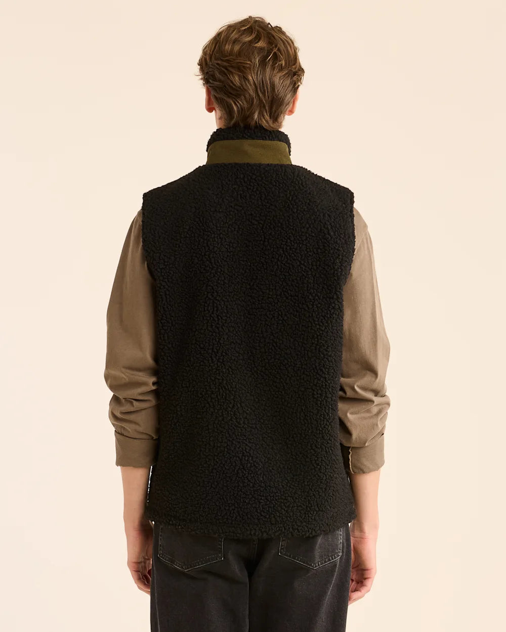 SAMPLE - Ridgeline - Berber Vest<br>Olive Bronze Stripe