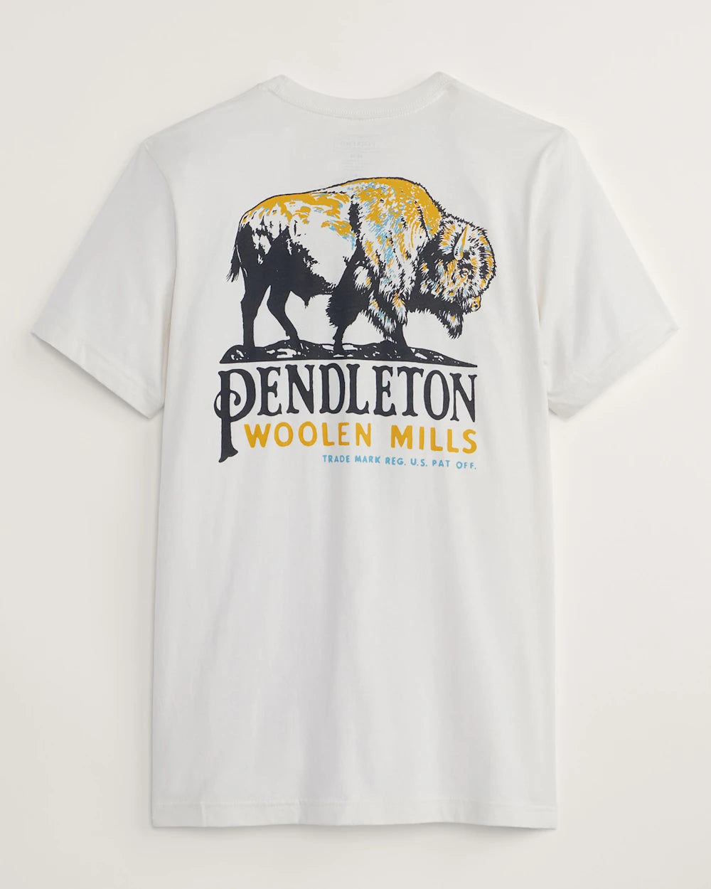 MEN'S BISON GRAPHIC TEE<br>VINTAGE WHITE/BROWN