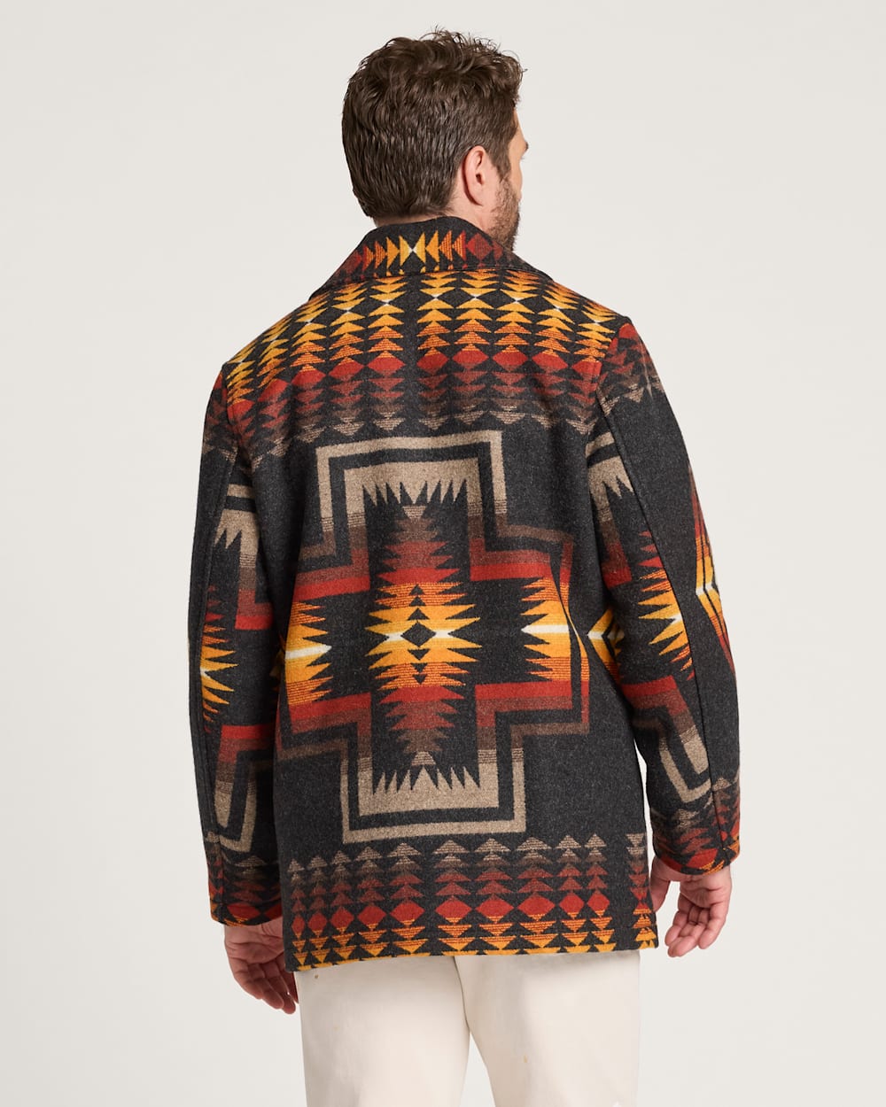 SAMPLE - MEN'S HARDING HERITAGE WOOL OVERCOAT<br>BLACK/TAUPE