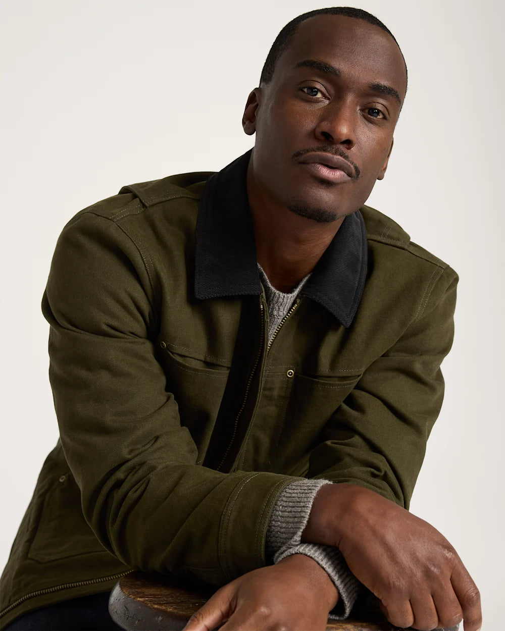 MEN'S CARSON CITY CANVAS RANCH COAT<br>DARK OLIVE