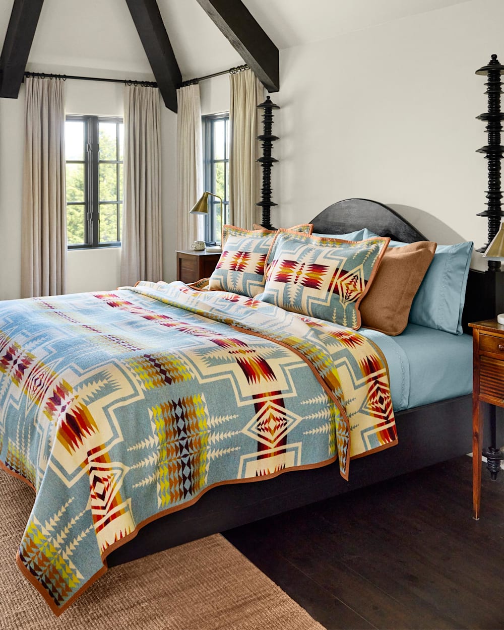 HARDING JACQUARD BLANKET<br>SHALE
