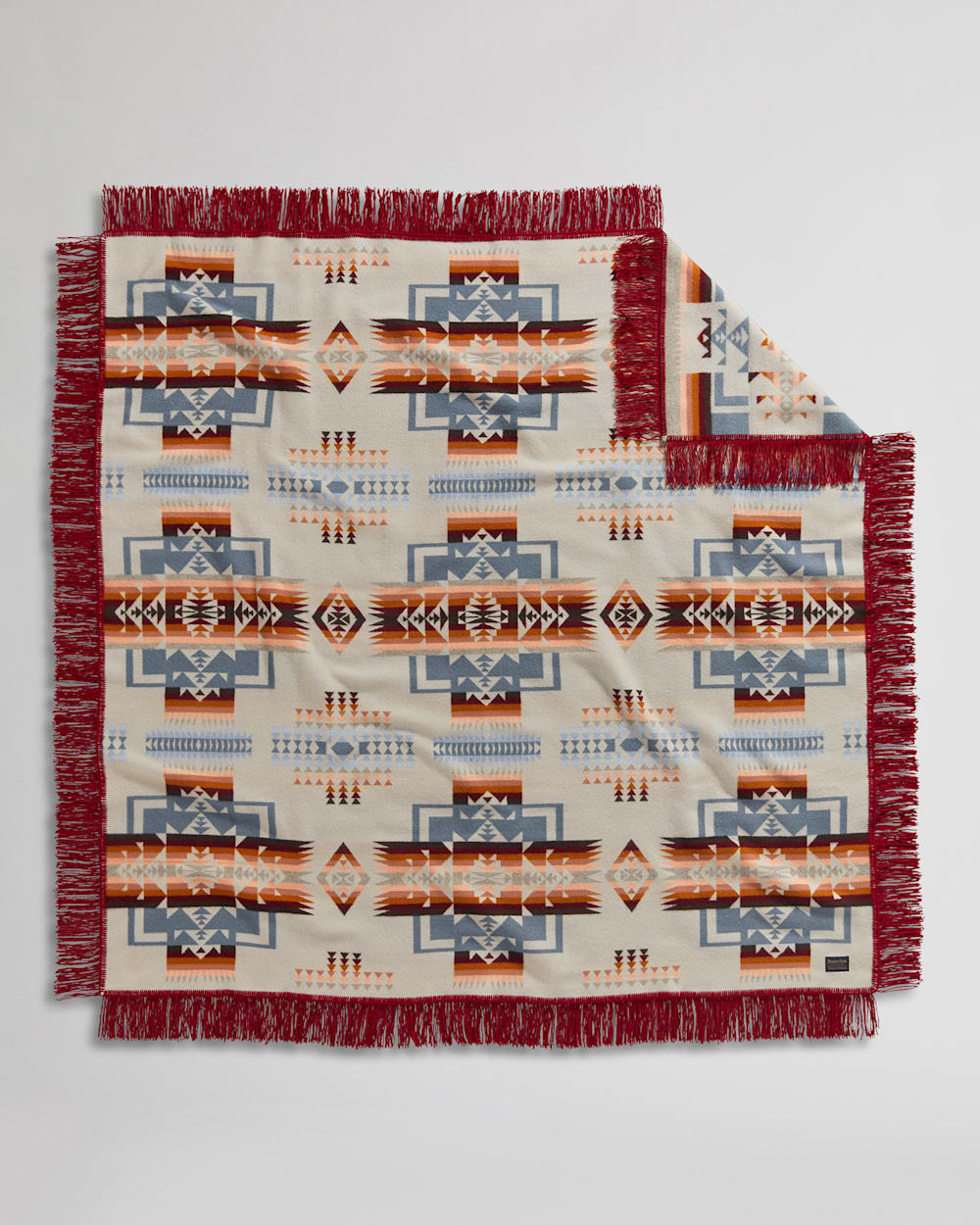 CHIEF JOSEPH FRINGED SHAWL<br>ROSEWOOD