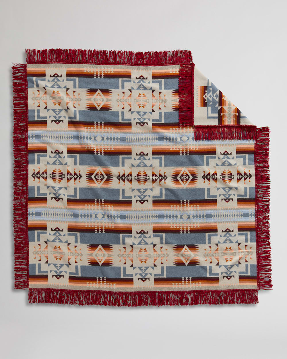 CHIEF JOSEPH FRINGED SHAWL<br>ROSEWOOD