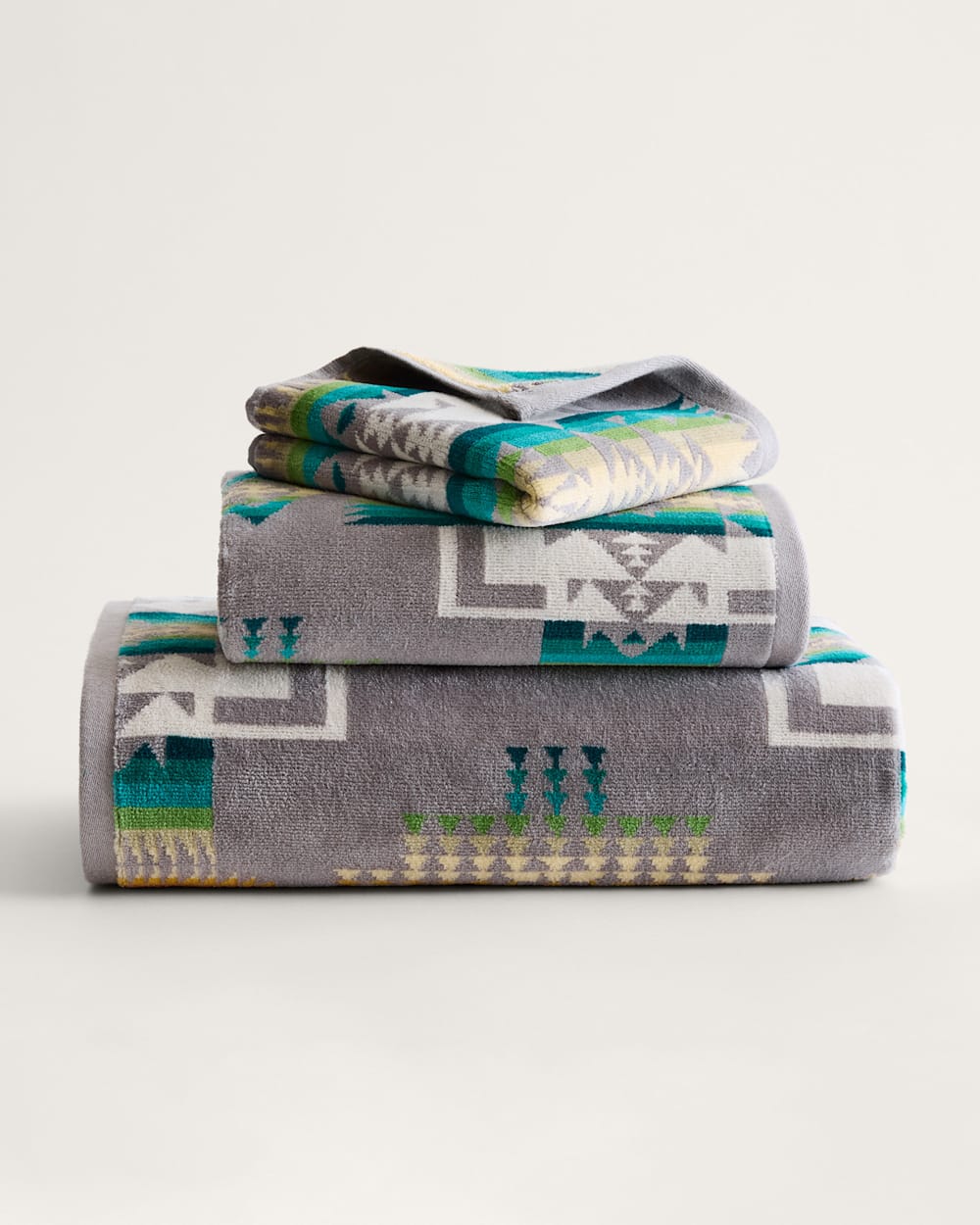 CHIEF JOSEPH 3PC TOWEL SET<br>GREY