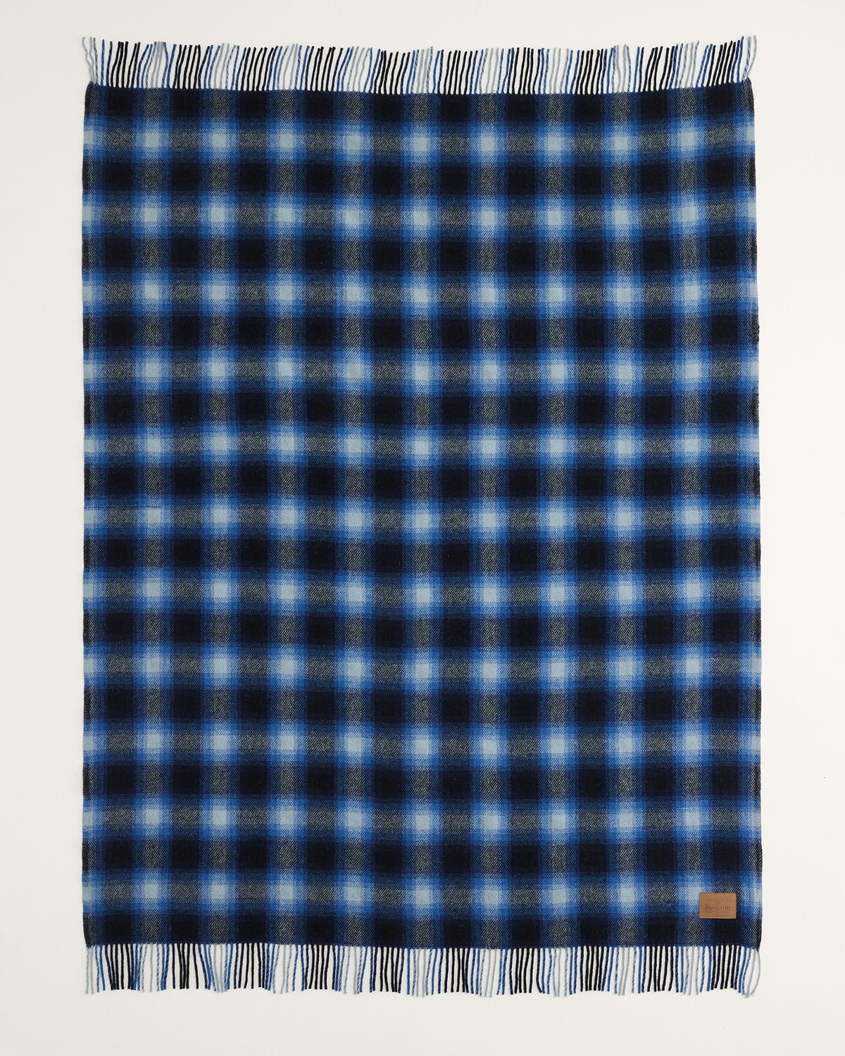 MOTOR ROBE THROW WITH LEATHER CARRIER<br>MIDNIGHT OMBRE