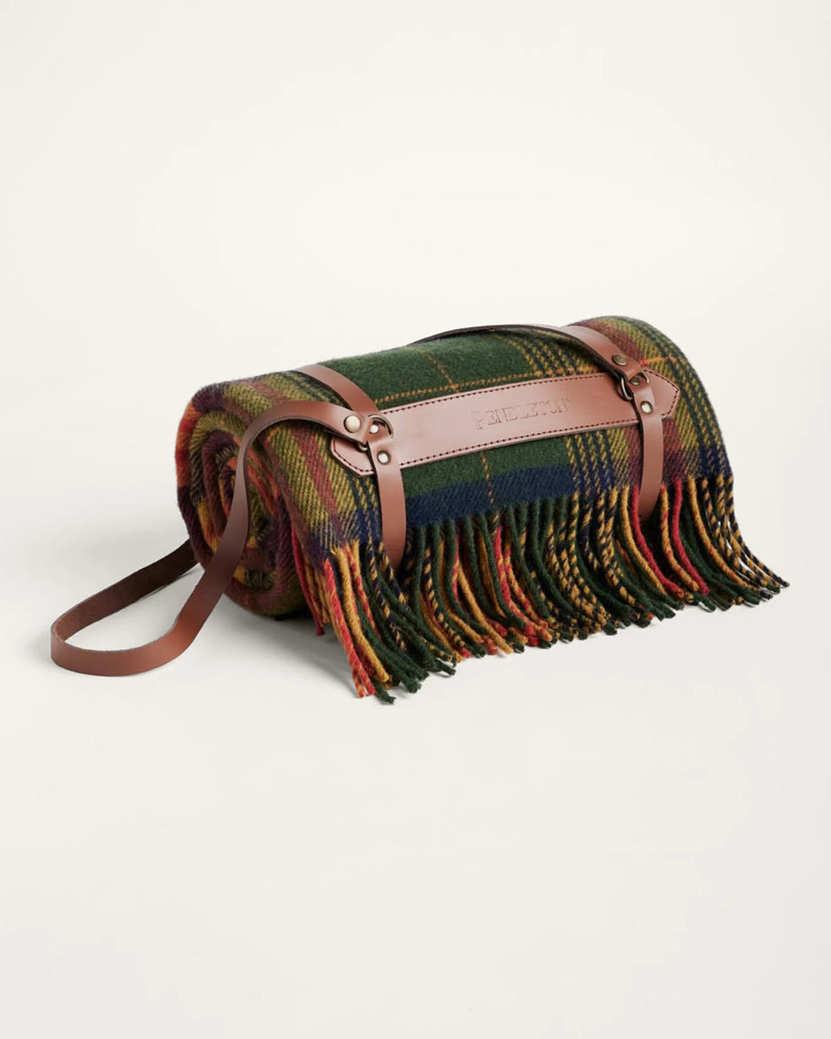 MOTOR ROBE THROW WITH LEATHER CARRIER<br>FOREST PARK