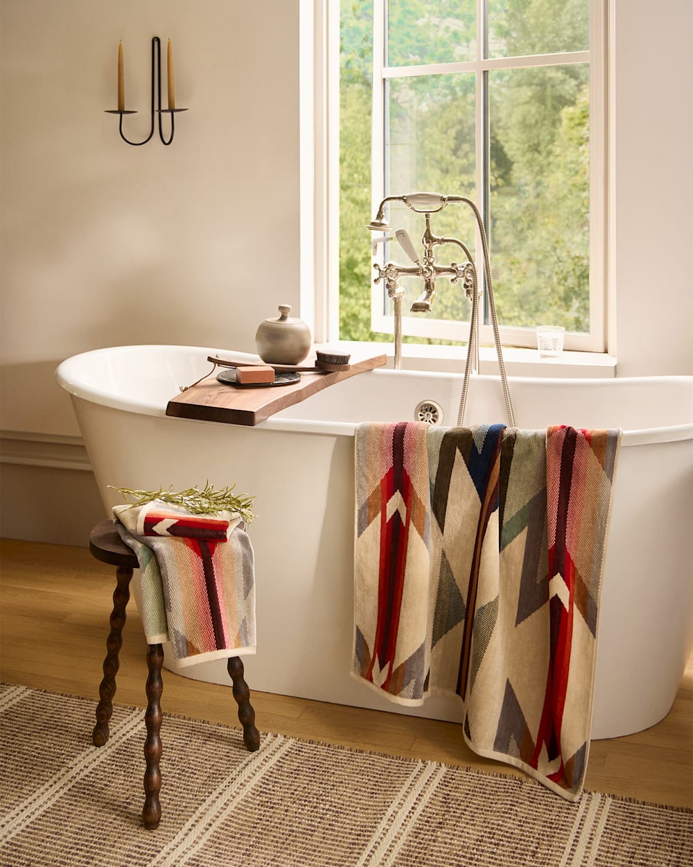 WYETH TRAIL 3PC TOWEL SET<br>TAN MULTI