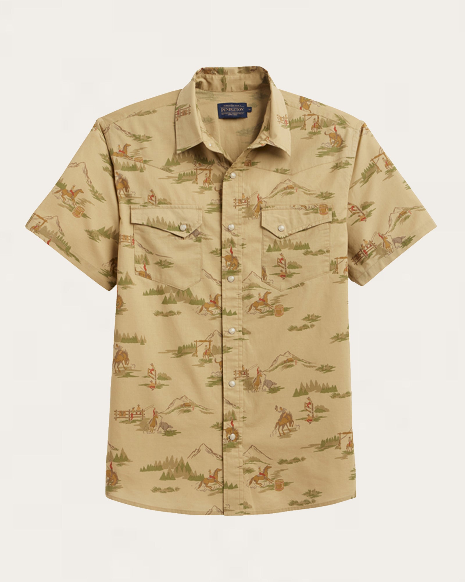 MEN'S SHORT-SLEEVE LARAMIE SNAP-FRONT SHIRTRANCH RODEO TAN