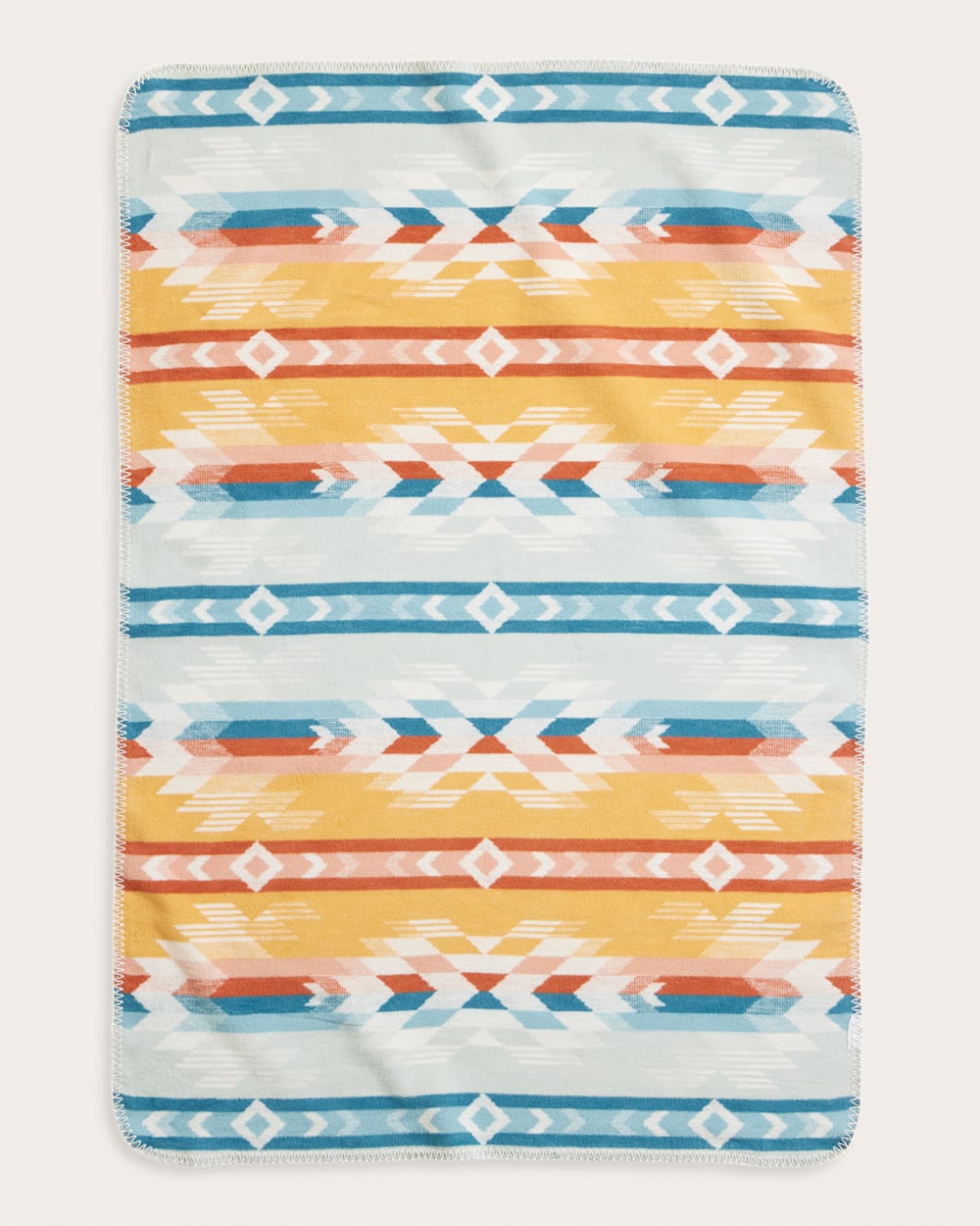 WYETH FALLS ORGANIC COTTON BABY BLANKET<br>IVORY MULTI