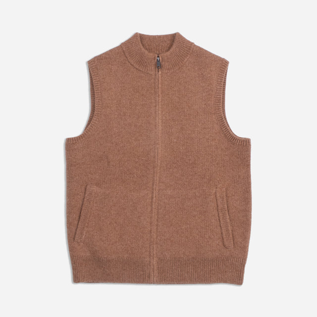 SAMPLE -MEN'S WOOL SWEATER VEST<br>TAN MIX