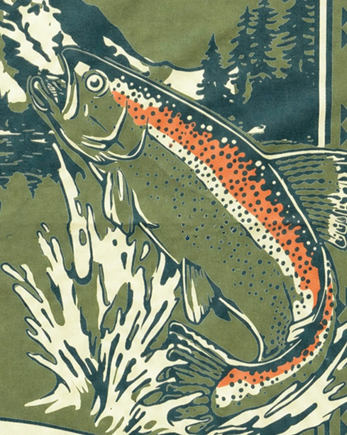 25" COTTON BANDANA<br>LAKESIDE OLIVE