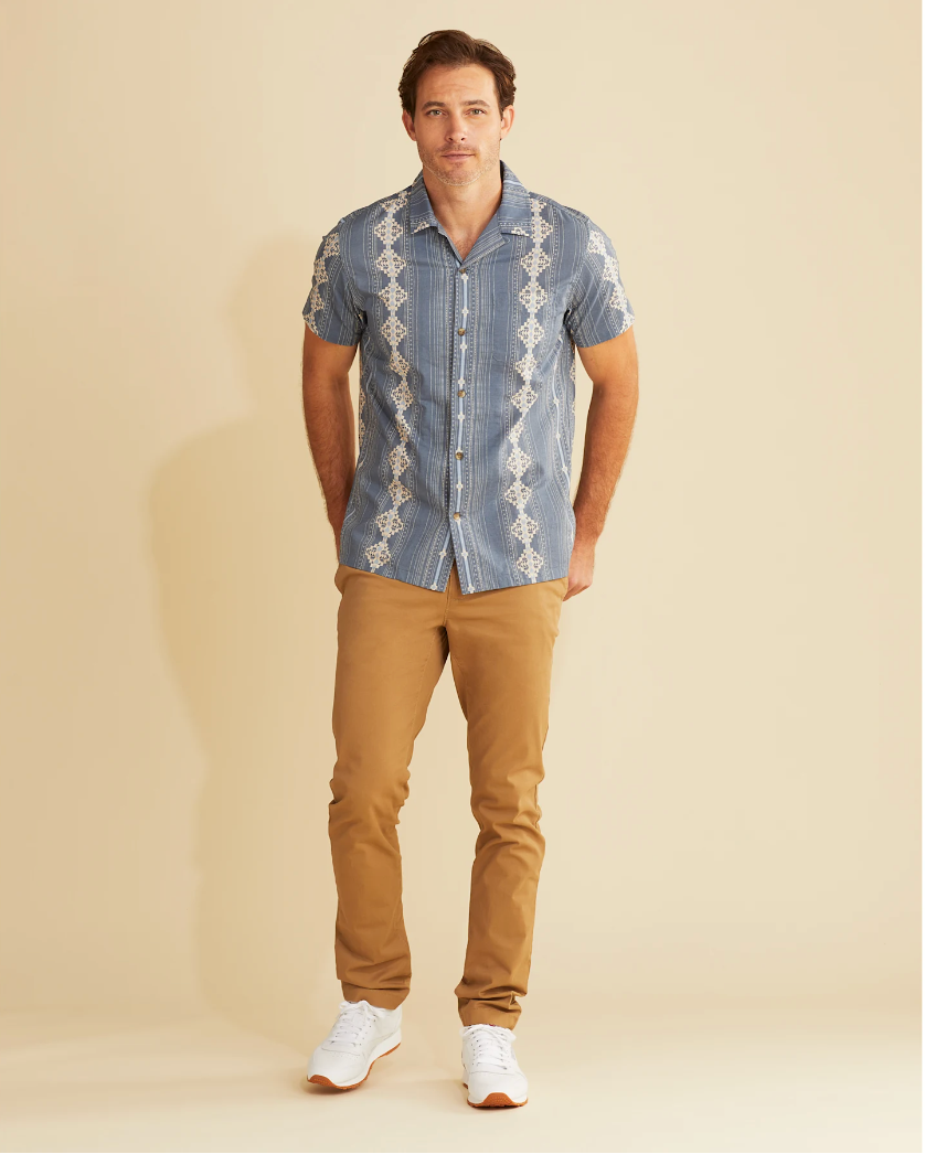 Aloha Shirt <br> Washed Blue