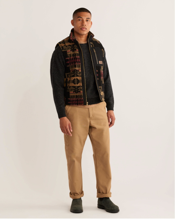 Ridgeline - Fleece Vest <br> Black/Olive Chief Joseph