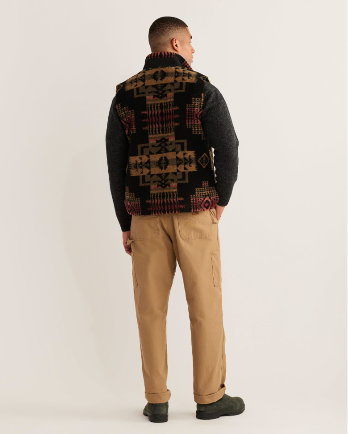 Ridgeline - Fleece Vest <br> Black/Olive Chief Joseph