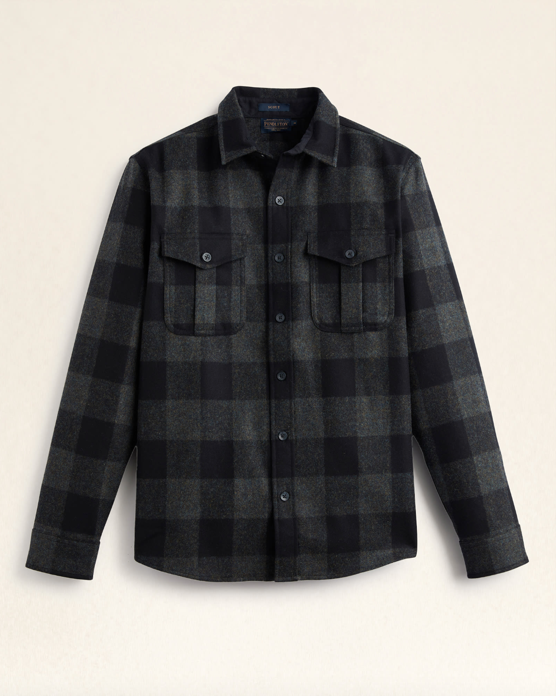 Scout Shirt<br>Blue/Green Buffalo Check