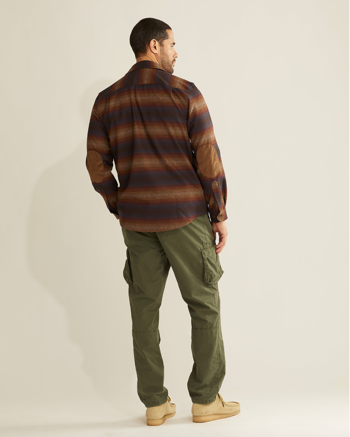 Trail Shirt <br> Brown Ombre Multi Stripe