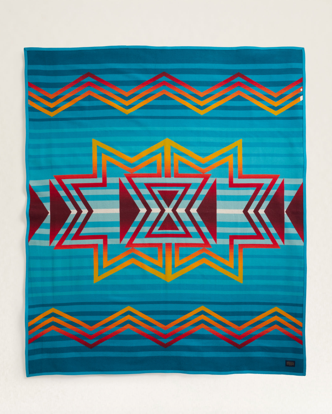 MANY NATIONS BLANKET<br>TURQUOISE MULTI