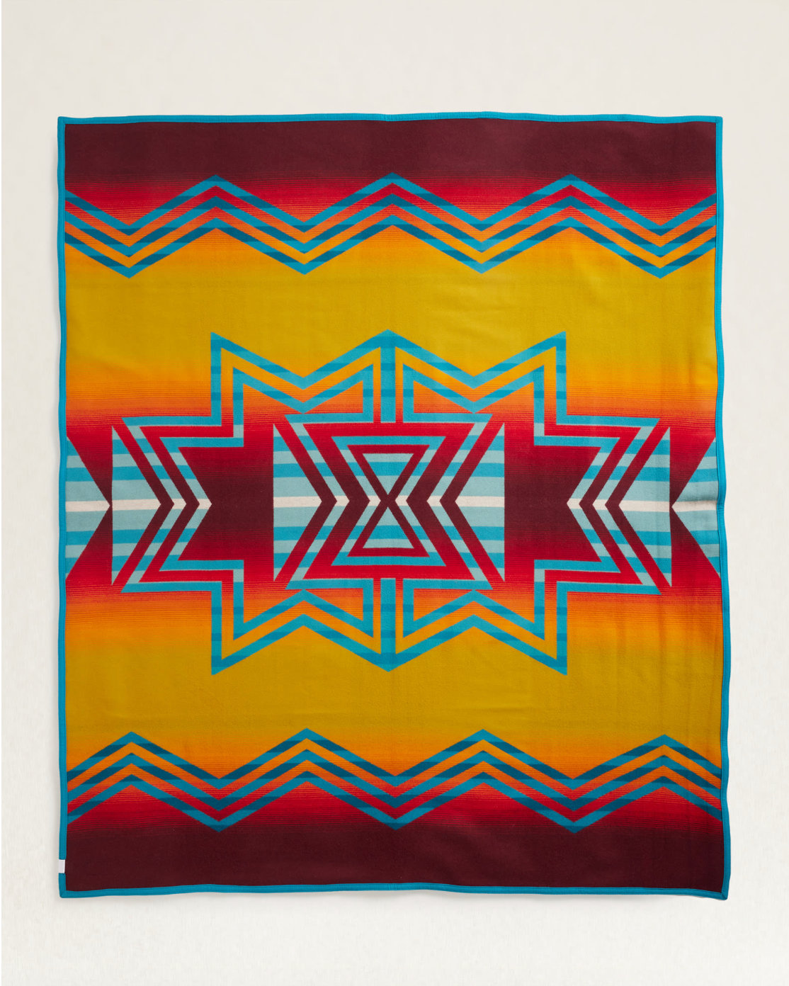 MANY NATIONS BLANKET<br>TURQUOISE MULTI