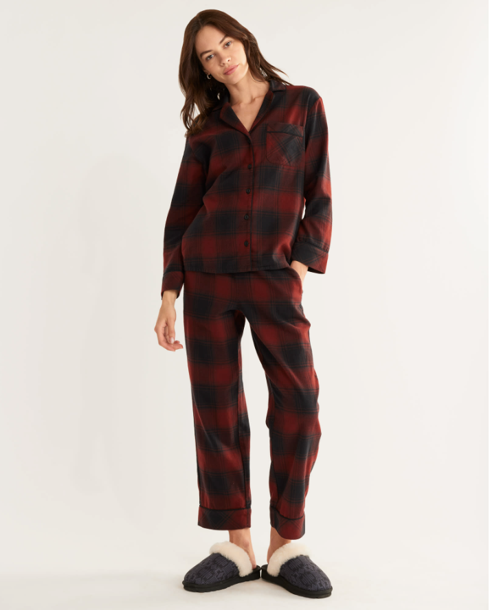 Women's Pajama Set<br>Red/Black Ombre