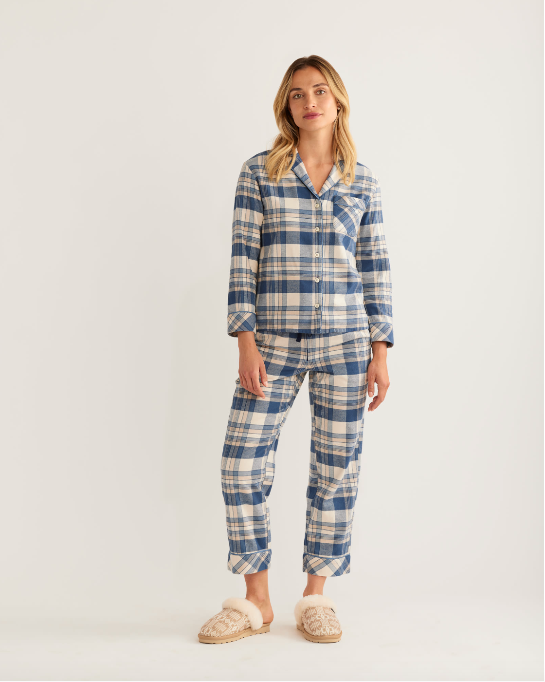 Women's Pajama Set <br> Blue/Ivory Plaid